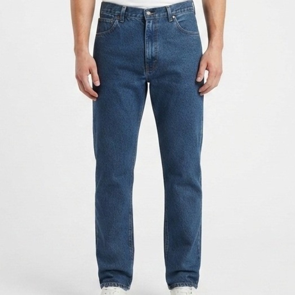 Carhartt Relaxed Fit Jeans Mens 42x34 Blue B17 DST Denim Workwear